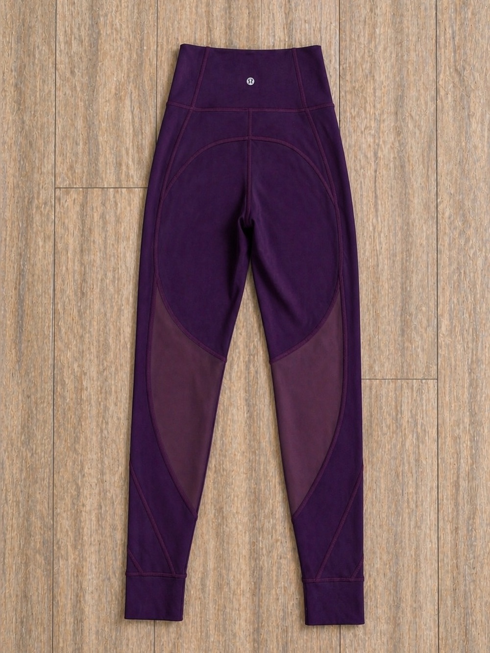 Lululemon Hot Like Agni Pant Darkest Magenta Purple Mesh Leggings Size 4 - Picture 7 of 15